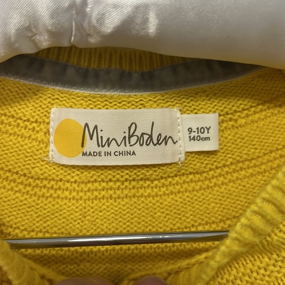 Mini Boden Kids Yellow Cardigan Long Sleeve Sweater size 9-10y 140cm - Picture 2 of 7